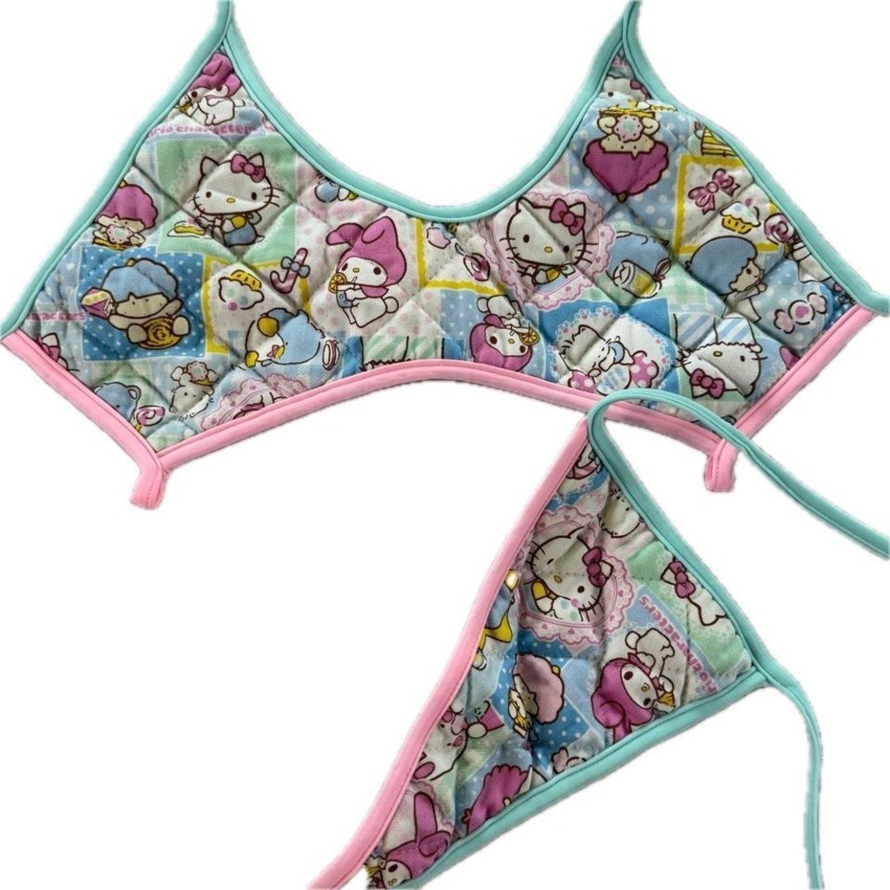 Like A Drugg Handmade Hello Kitty lingerie top and bottom with adjustable straps - Picture 2 of 4